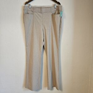 Maurices NWT Bengaline Midrise Bootcut Pants Work Career Khaki Pull On XL